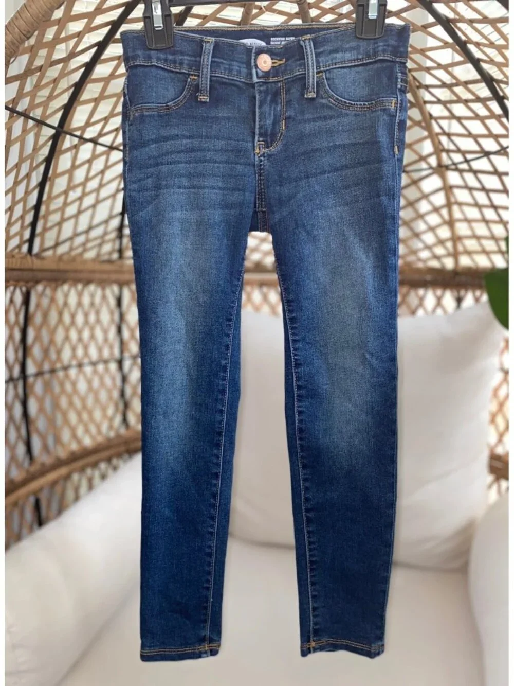 Old Navy Rockstar Kids Little Girls Super Skinny Jeggings Denim Jeans Size 7